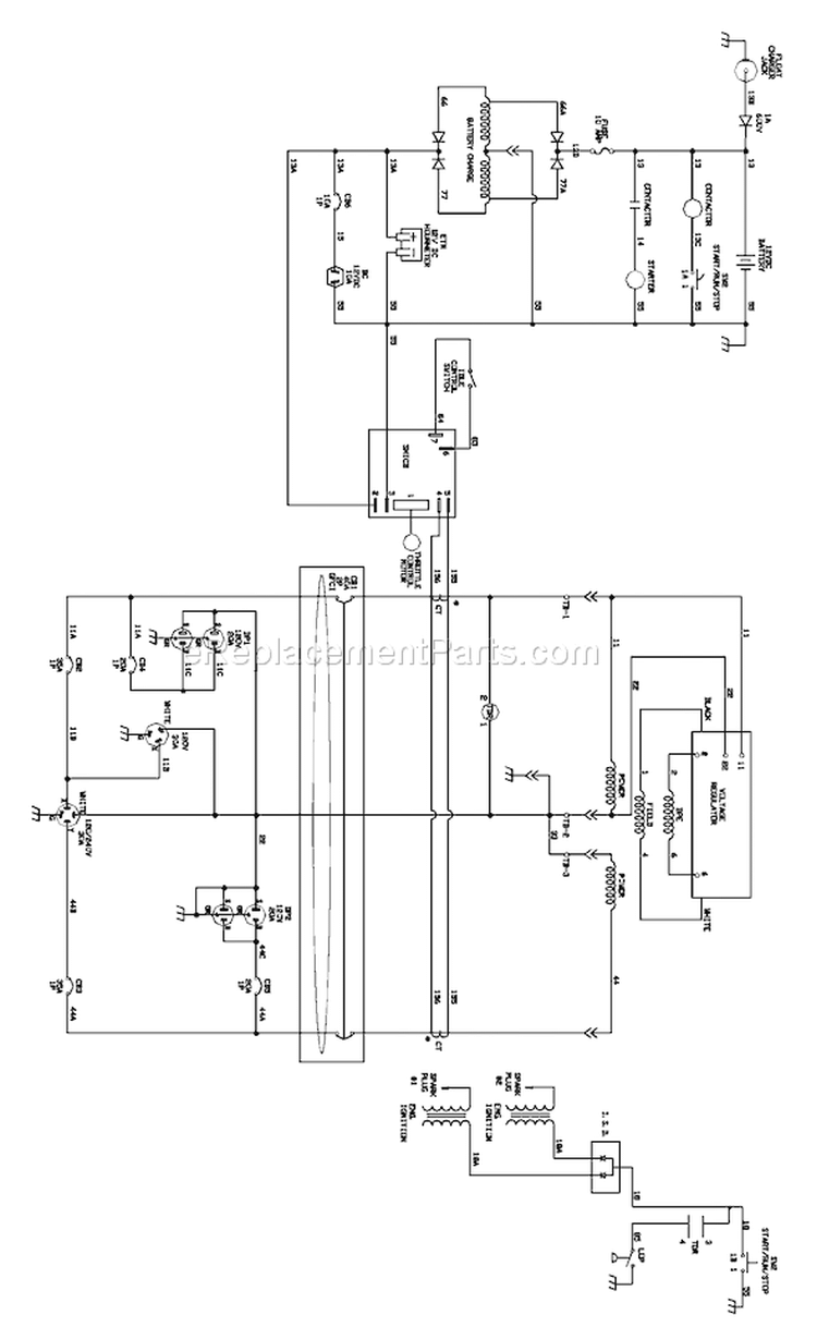Page E Diagram and Parts List for 1934-1  Briggs and Stratton Generator